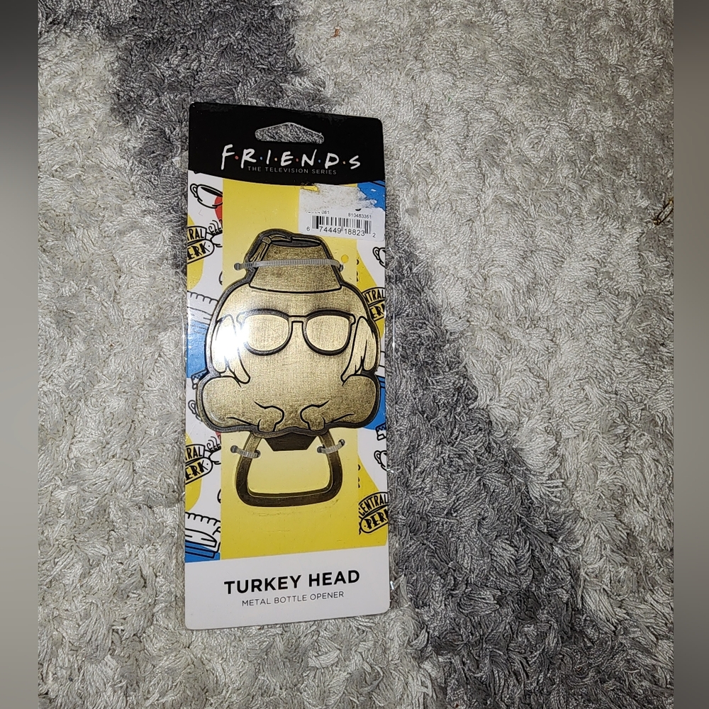 FRIENDS Gold Turkey Head Bottle Opener